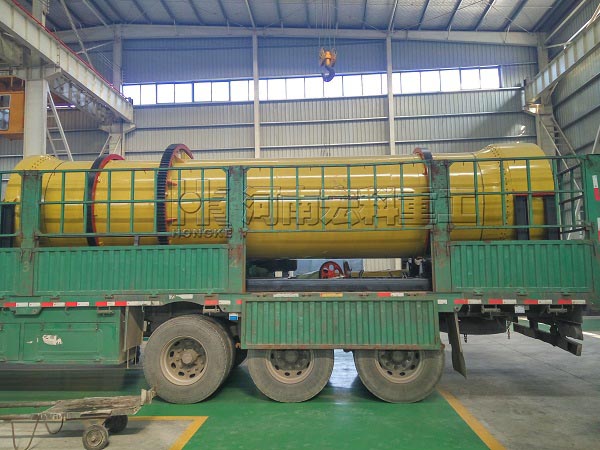 成都的客戶，您采購(gòu)的1.5×8m的雞糞烘干機(jī)已發(fā)出，請(qǐng)注意查收